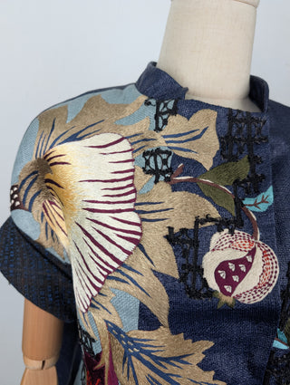 Navy Short Sleeve Jacket