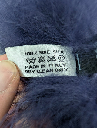 Violet Blue Fox Fur Shawl