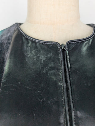 Black Velvet Zip Up Jacket With Dash Of Blue And Green