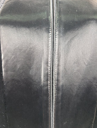 Black Velvet Zip Up Jacket With Dash Of Blue And Green