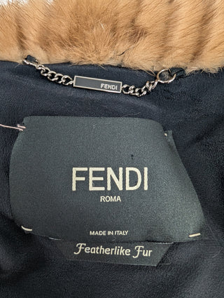 Brown And Black Short Fur Jacket