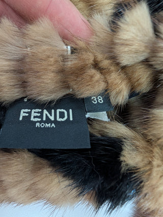 Brown And Black Short Fur Jacket