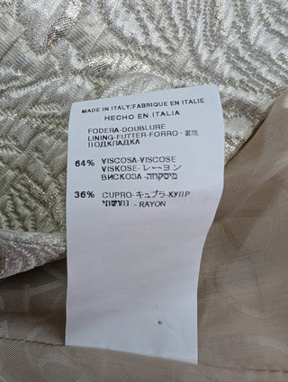 Silver Overall Embossed Evening Coat