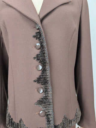 Brown Suit With Skirt