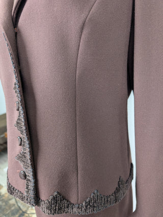 Brown Suit With Skirt