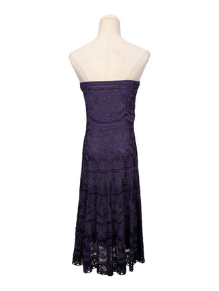 Purple Cotton Knit Tube Dress