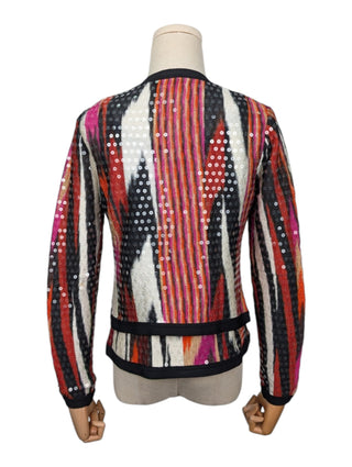 Multicolor Twin Set With Overall Glitter Sequins