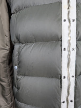 Khaki 2-Way Puffer Down With Hood
