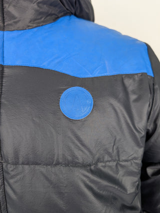 Black Puffer Down Jacket With Hood