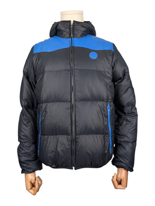 Black Puffer Down Jacket With Hood
