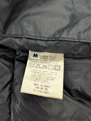 Black Puffer Down Jacket With Hood