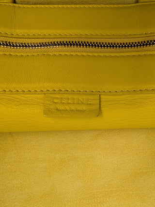 Yellow Cabas Leather Tote Bag