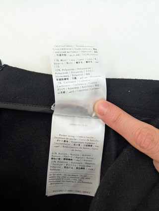 Black Shorts with Scallop Hem Ends