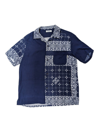 Blue Bandana Print Shirt