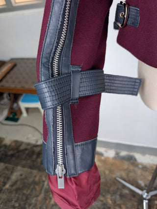 Red Melton Wool Blouson Jacket