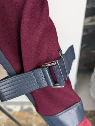 Red Melton Wool Blouson Jacket