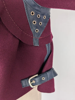 Red Melton Wool Blouson Jacket