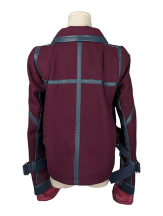 Red Melton Wool Blouson Jacket