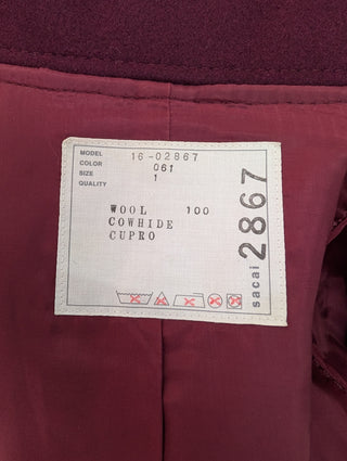 Red Melton Wool Blouson Jacket