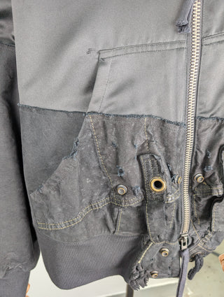 Back Satin Tent Boyfriend Flight Jacket
