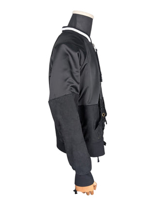 Back Satin Tent Boyfriend Flight Jacket