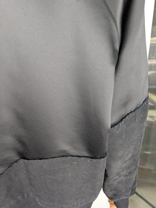 Back Satin Tent Boyfriend Flight Jacket