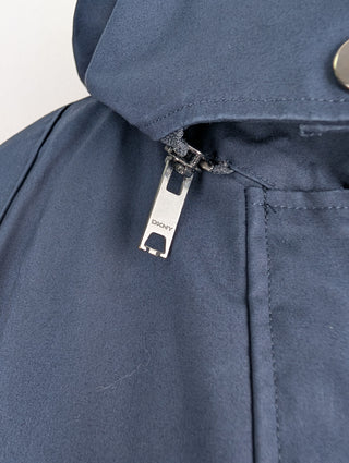 Navy Hooded Mid-Length Jacket