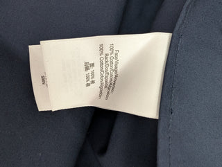 Navy Hooded Mid-Length Jacket