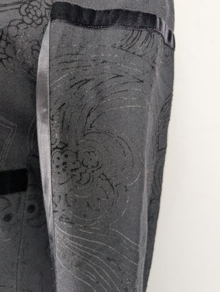 Black Wool Fitted 3-Button Jacket