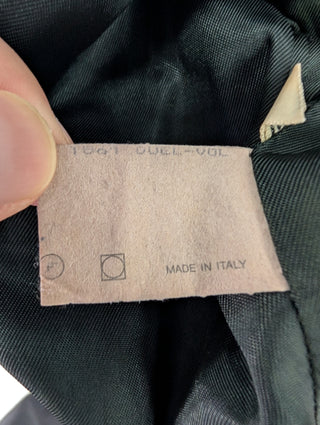 Black Wool Fitted 3-Button Jacket