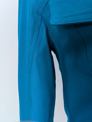 Vibrant Blue Stretched Denim Top