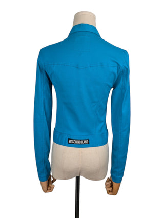 Vibrant Blue Stretched Denim Top