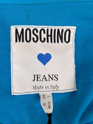 Vibrant Blue Stretched Denim Top