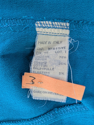 Vibrant Blue Stretched Denim Top