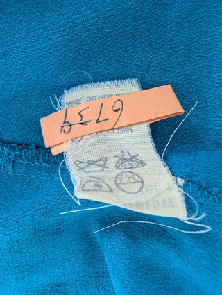 Vibrant Blue Stretched Denim Top