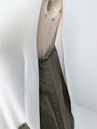 Cream Knitted Sleeveless Top