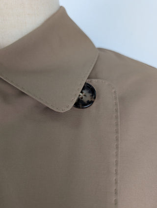 Beige Double Breasted Trench Jacket
