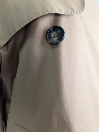 Beige Double Breasted Trench Jacket