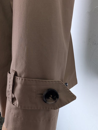 Beige Double Breasted Trench Jacket