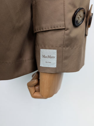 Beige Double Breasted Trench Jacket