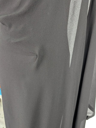 Black Sleeveless Dress with Sheer Layer in the Front