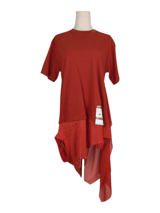 Reddish Brown Asymmetric T-shirt