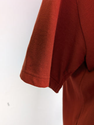 Reddish Brown Asymmetric T-shirt