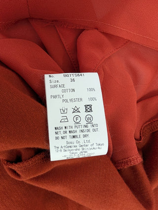 Reddish Brown Asymmetric T-shirt