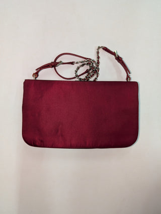 Burgundy Nylon Shoulder Bag