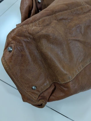 Brown Leather Weekender Bag