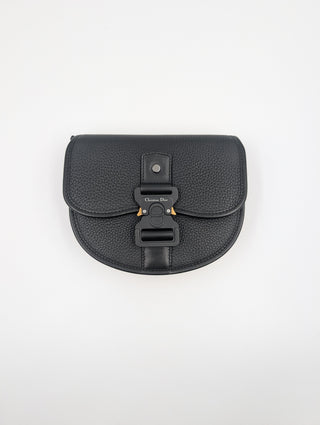 Black Mini Gallop Leather Messenger Bag