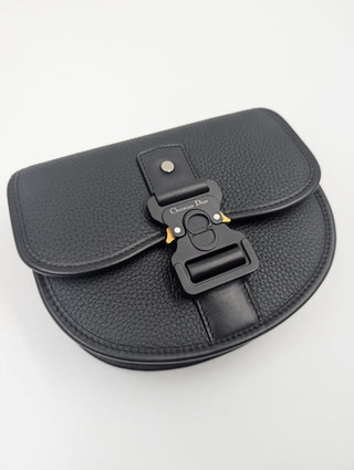Black Mini Gallop Leather Messenger Bag