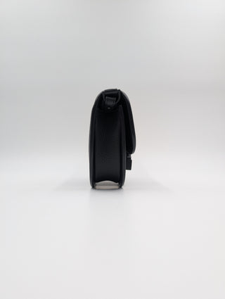 Black Mini Gallop Leather Messenger Bag