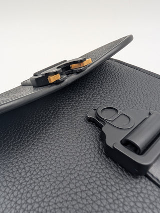 Black Mini Gallop Leather Messenger Bag